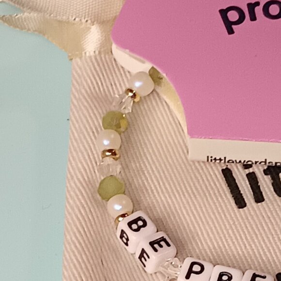 NEW Little Words Project "Be Present" Beaded Bracelet - Picture 5 of 10